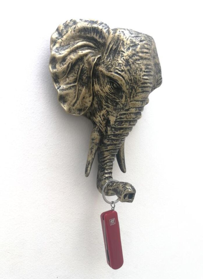 Dekoratif Fil Kafası Askılık Modern Duvar Dekoru Ev Dekorasyon Duvar Askılığı Antik