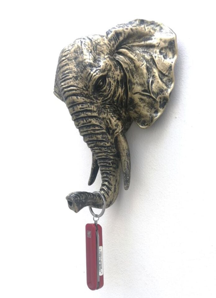 Dekoratif Fil Kafası Askılık Modern Duvar Dekoru Ev Dekorasyon Duvar Askılığı Antik