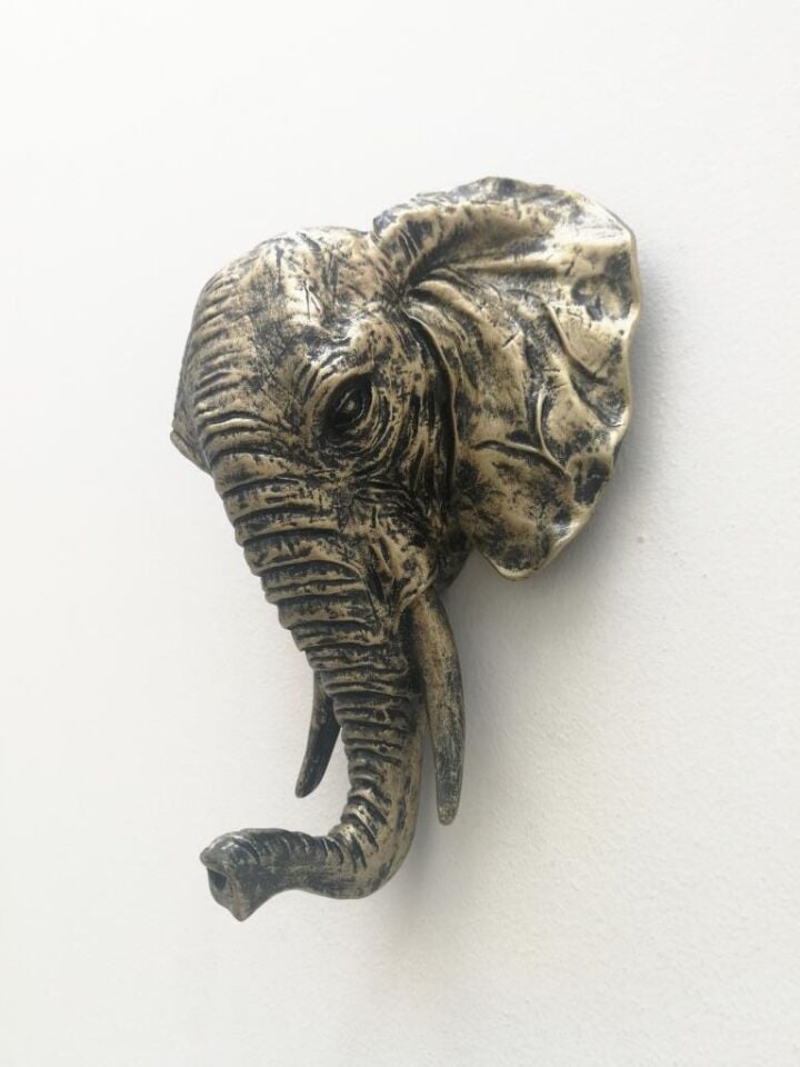 Dekoratif Fil Kafası Askılık Modern Duvar Dekoru Ev Dekorasyon Duvar Askılığı Antik