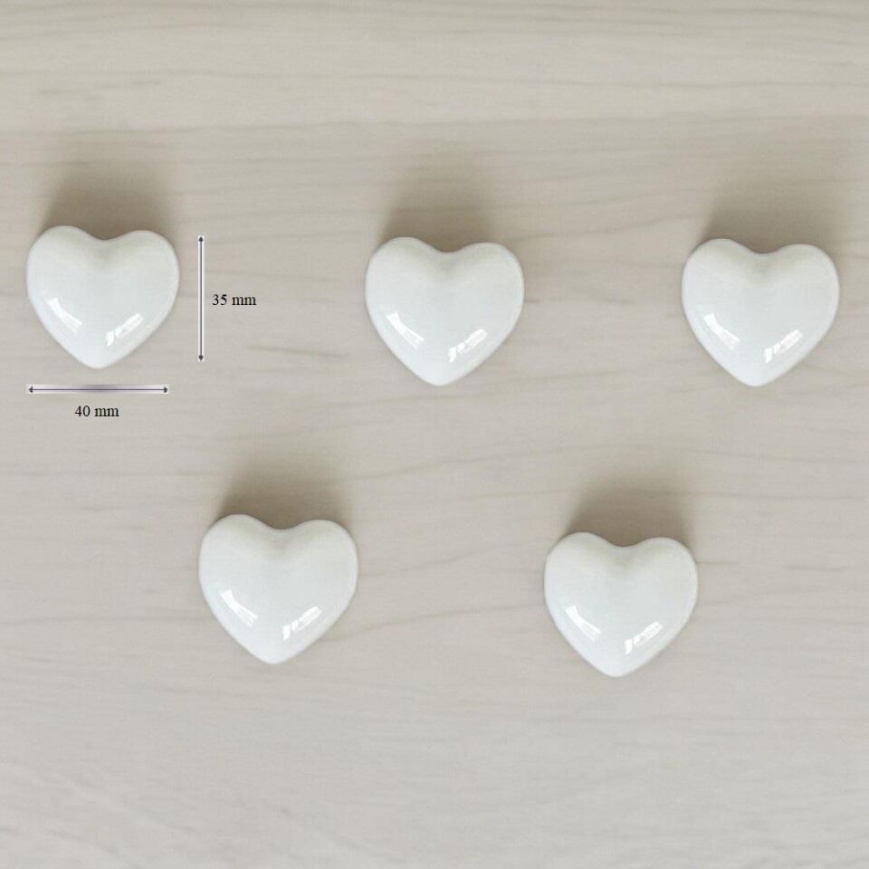 5 Adet Modern Kalp Kulp Bebek Çocuk Genç Odası Çekmece Dolap Mobilya Kulpu Mavi