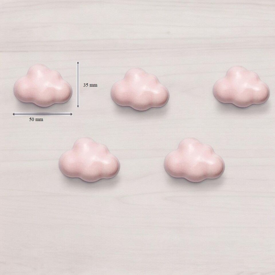 5 Adet Modern Bulut Kulp Bebek Çocuk Genç Odası Çekmece Dolap Mobilya Kulpu