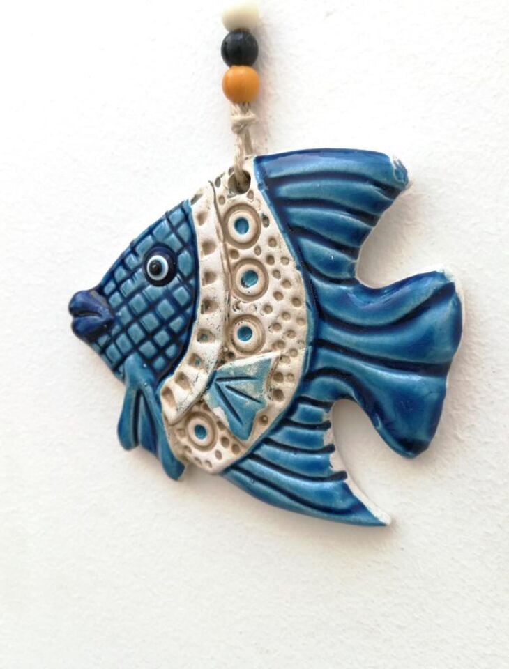 Seramik Mini Balık Dekoratif Duvar Süsü