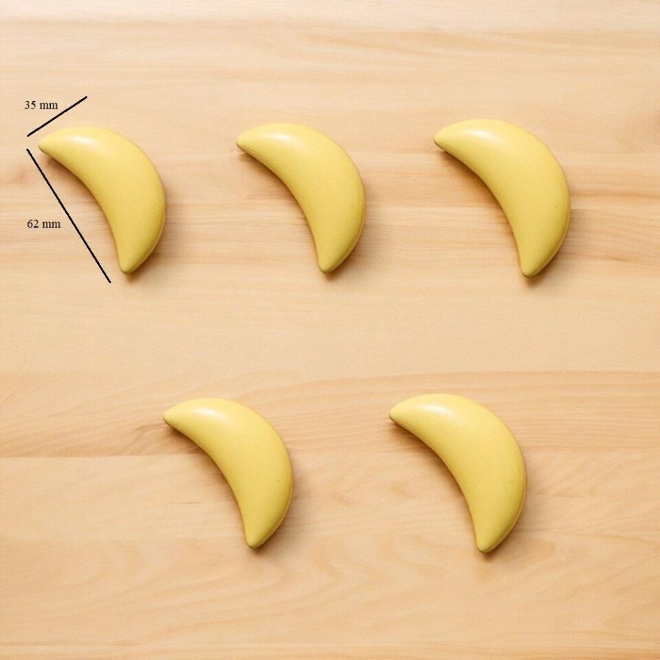 5 Adet Modern Ay Kulp Bebek Çocuk Genç Odası Çekmece Dolap Mobilya Kulpu