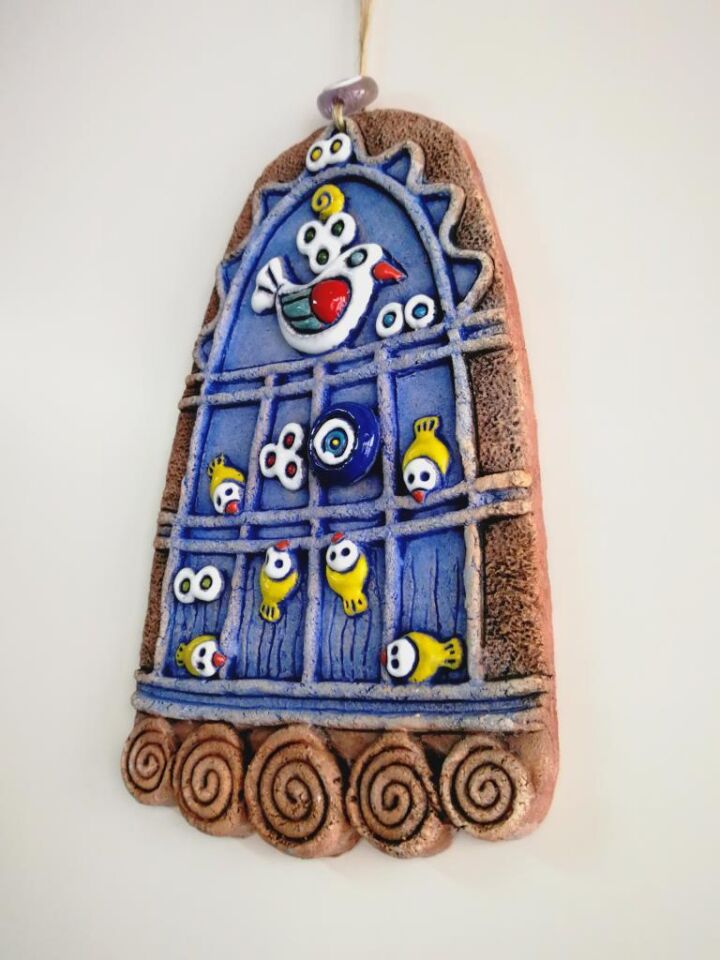 Özel Tasarım Seramik Kuş Kafesi Duvar Süsü