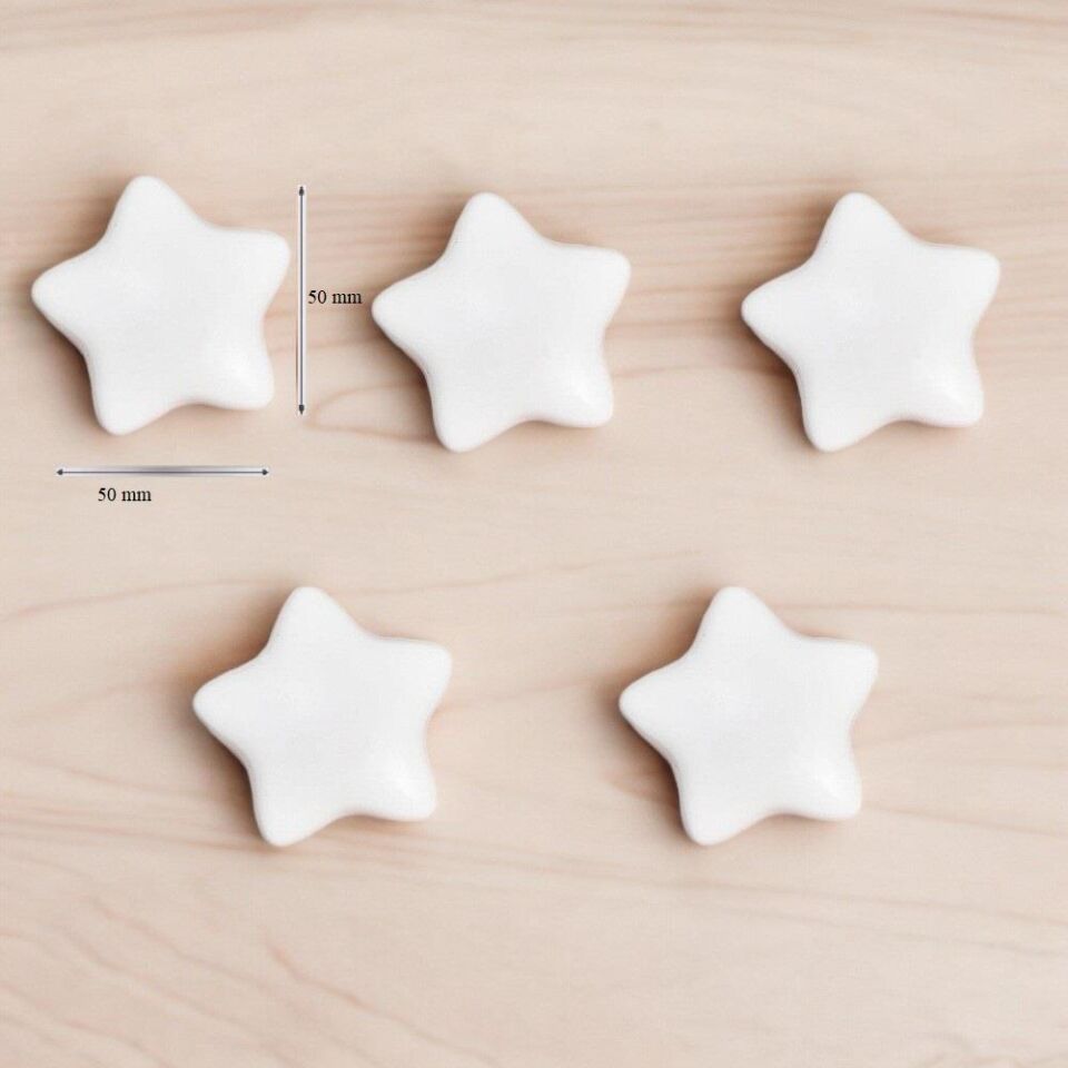 5 Adet Modern Yıldız Kulp Bebek Çocuk Genç Odası Çekmece Dolap Mobilya Kulpu