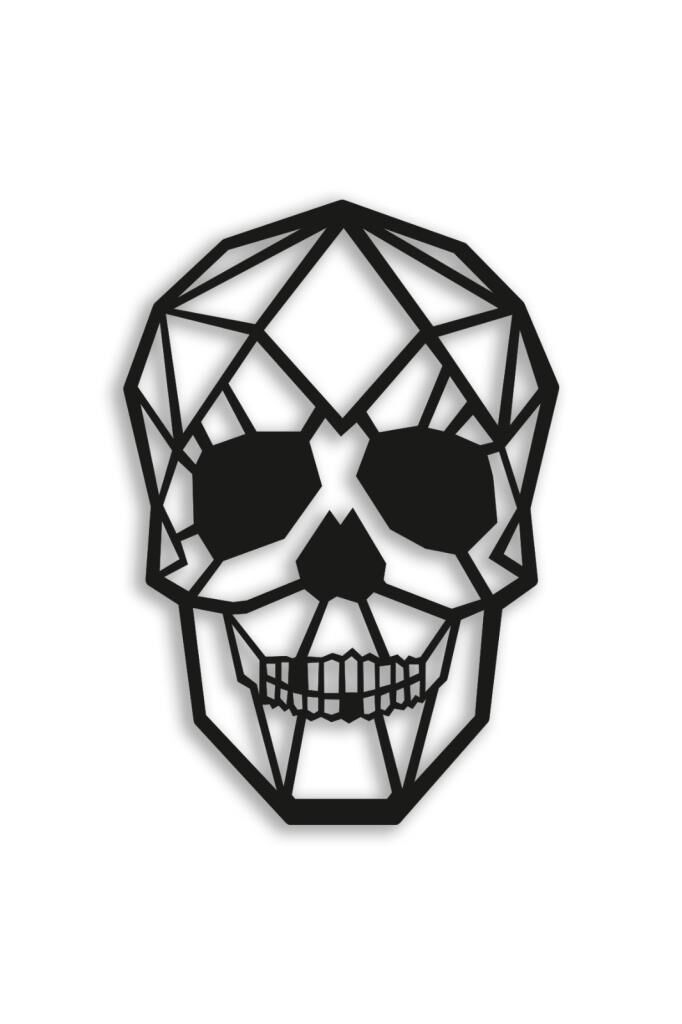 Dekoratif Geometrik Desen Kuru Kafa Ahşap Duvar Dekoru