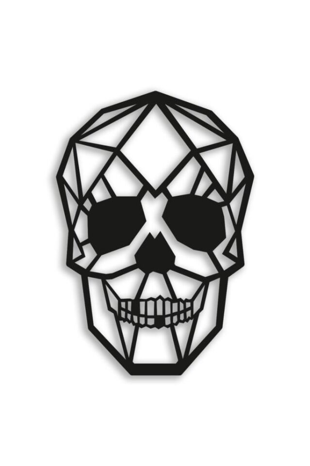 Dekoratif Geometrik Desen Kuru Kafa Ahşap Duvar Dekoru