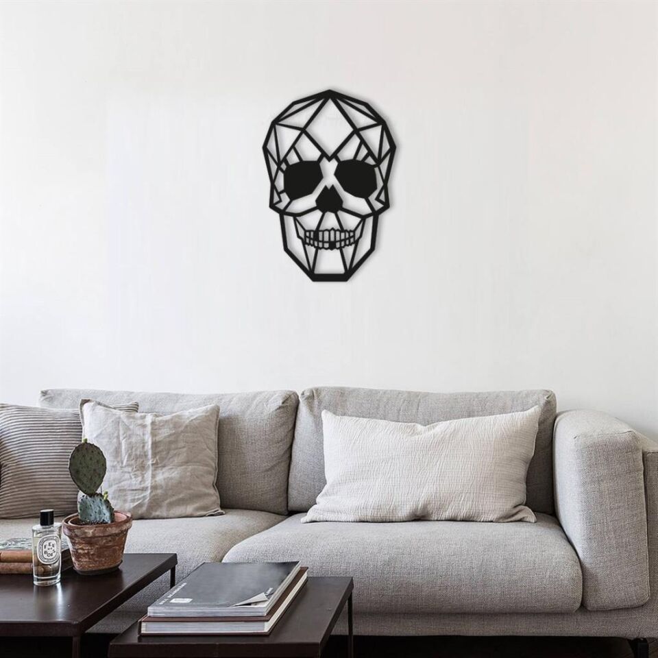 Dekoratif Geometrik Desen Kuru Kafa Ahşap Duvar Dekoru