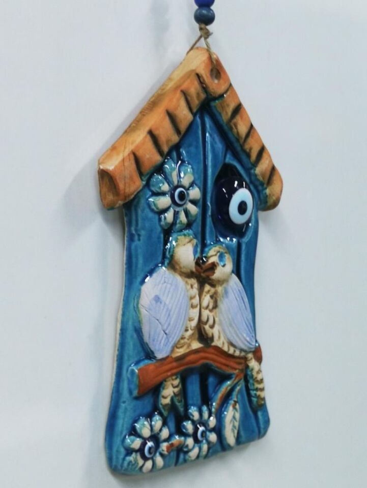 Seramik Ev Dekoratif El İşi Duvar Süsü Nazarlık