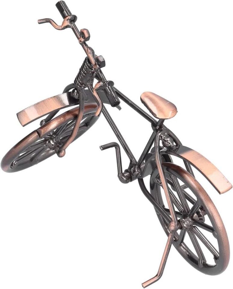 Dekoratif Metal Bisiklet Süsleri, Vintage Bisiklet Dekoru Retro Bisiklet Figürleri Küçük Masaüstü El Sanatları Ev Ofis Dekorasyonu