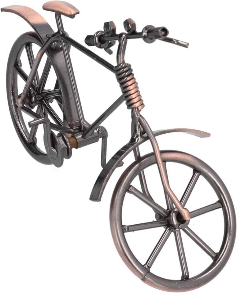 Dekoratif Metal Bisiklet Süsleri, Vintage Bisiklet Dekoru Retro Bisiklet Figürleri Küçük Masaüstü El Sanatları Ev Ofis Dekorasyonu