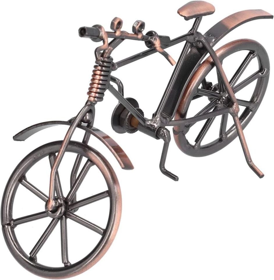 Dekoratif Metal Bisiklet Süsleri, Vintage Bisiklet Dekoru Retro Bisiklet Figürleri Küçük Masaüstü El Sanatları Ev Ofis Dekorasyonu