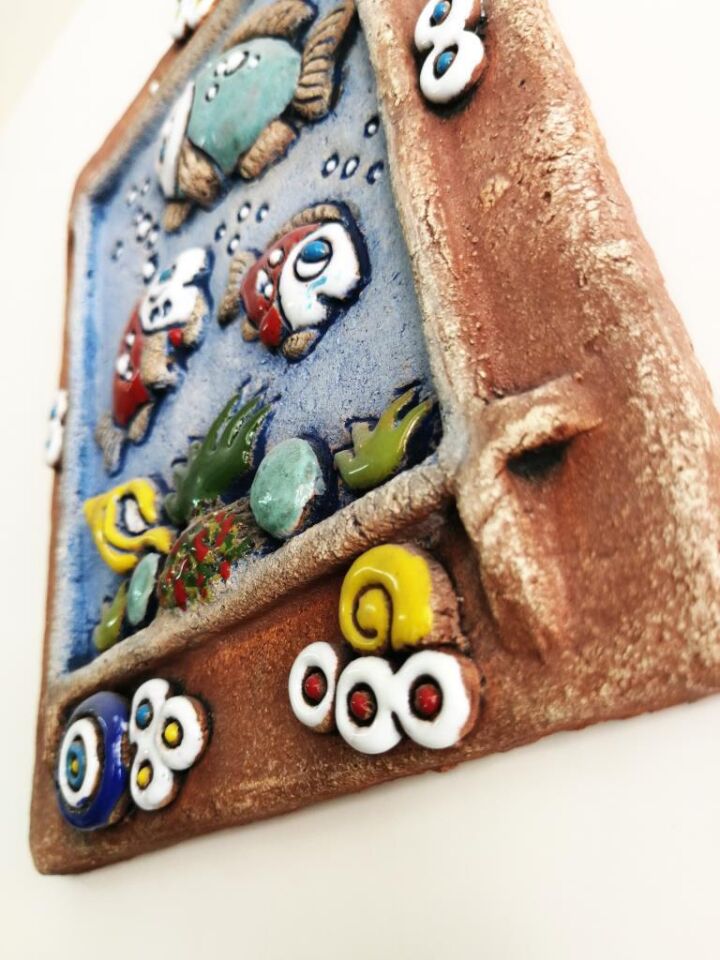 Özel Tasarım Seramik Akvaryum Nazarlık Duvar Süsü Tablo