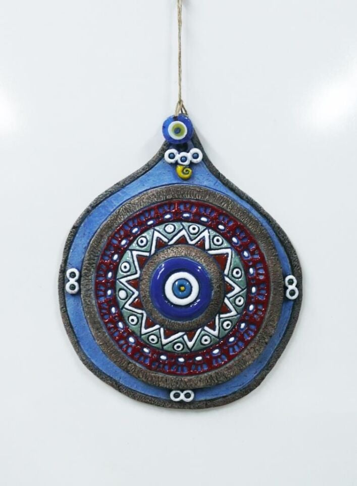 Özel Tasarım Seramik Desenli Nazarlık Duvar Süsü