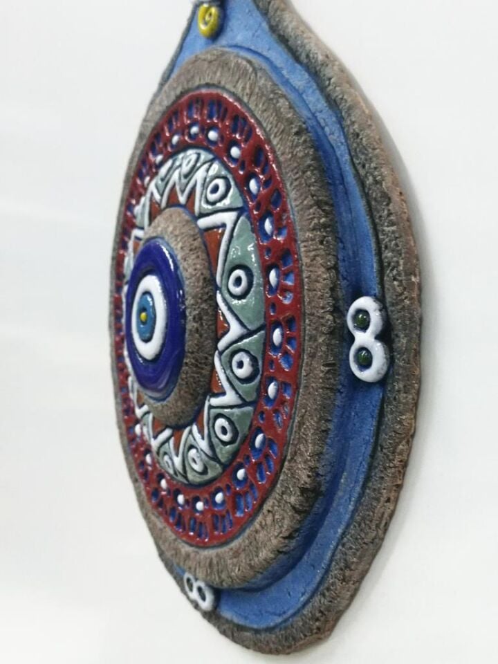 Özel Tasarım Seramik Desenli Nazarlık Duvar Süsü