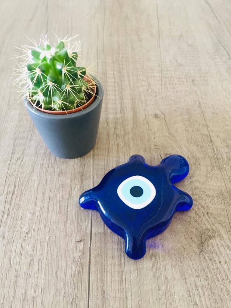 Kaplumbağa Figürlü Nazar Boncuğu Ev & Ofis Dekoru