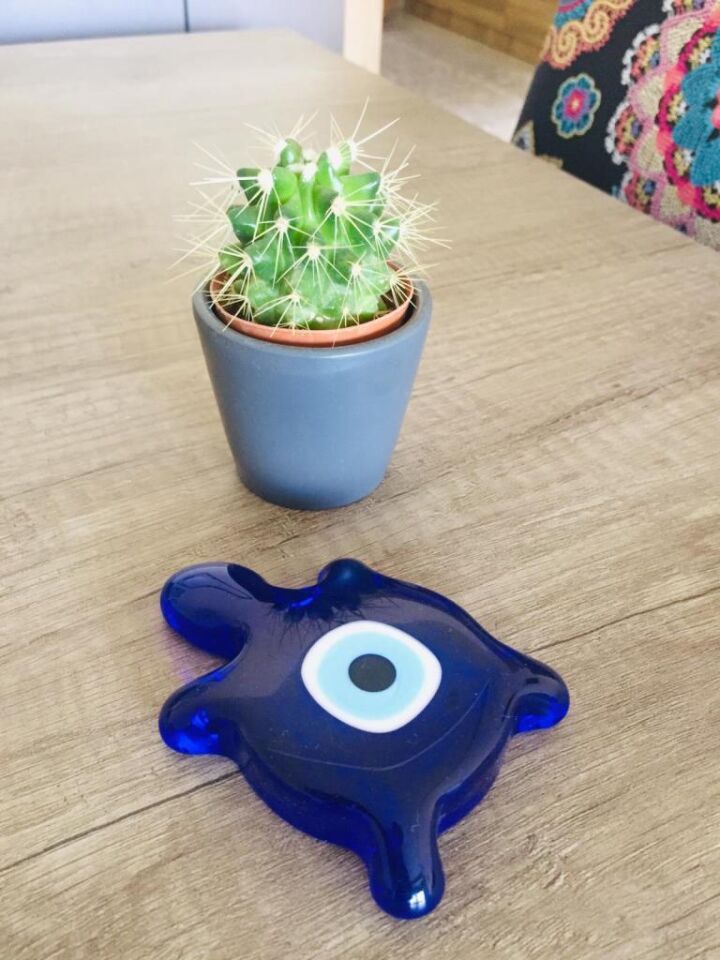 Kaplumbağa Figürlü Nazar Boncuğu Ev & Ofis Dekoru