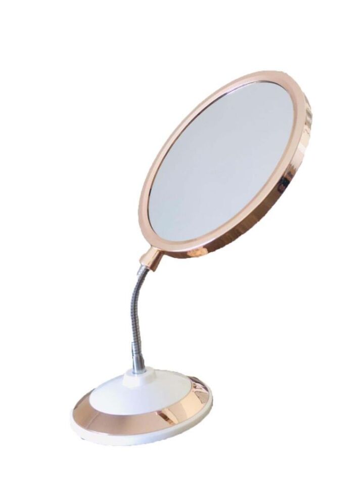 Çift Taraflı 360 Derece Eğilebilir Büyüteçli Makyaj Aynası