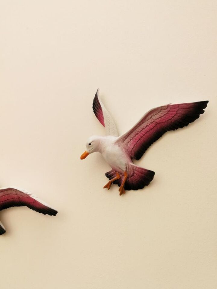 Üçlü Kuş Duvar Süsü Dekoratif Üçlü Martı