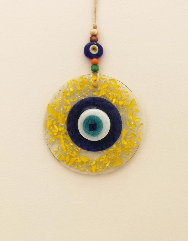 Nazar Boncuğu 13 cm Duvar Süsü Hediye Nazarlık El işi