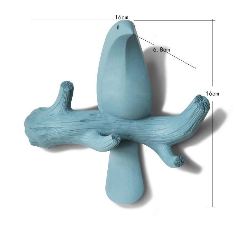 Dekoratif Tekli Kuş Modern Duvar Askılık Dekoru Dal Üstünde Kuş Duvar Dekoru Pembe