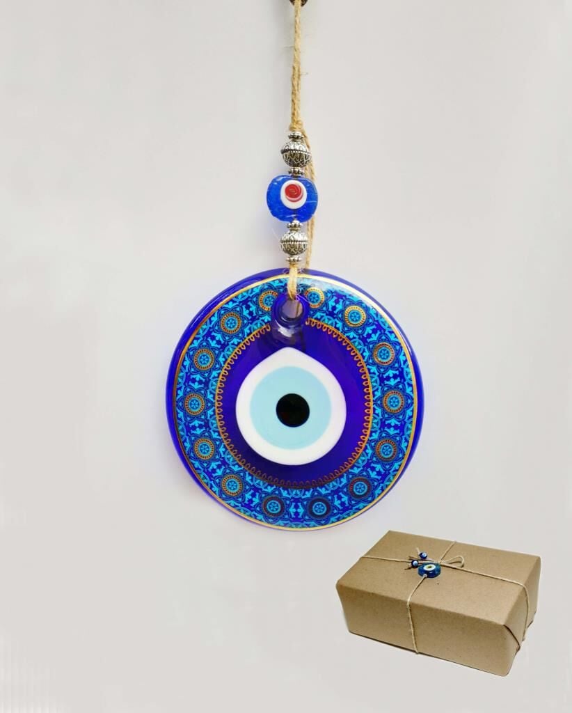 Desenli Nazar Boncuğu Duvar Süsü Hediyelik Nazarlık