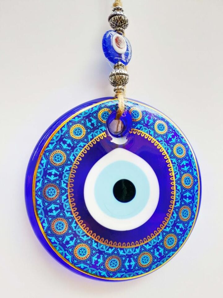Desenli Nazar Boncuğu Duvar Süsü Hediyelik Nazarlık