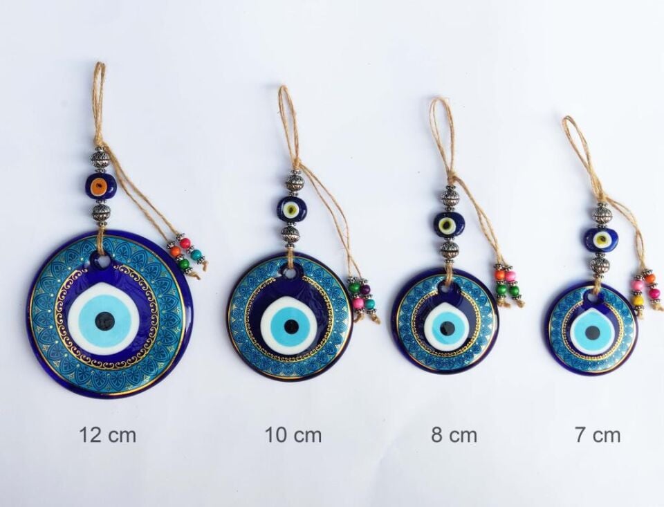 Desenli Nazar Boncuğu Duvar Süsü Hediyelik Nazarlık