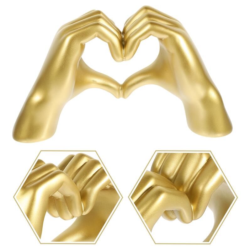 Dekoratif Modern İskandinav Tarz Kalp El Heykel Ev Dekorasyon Aşk Sevgili Hediye