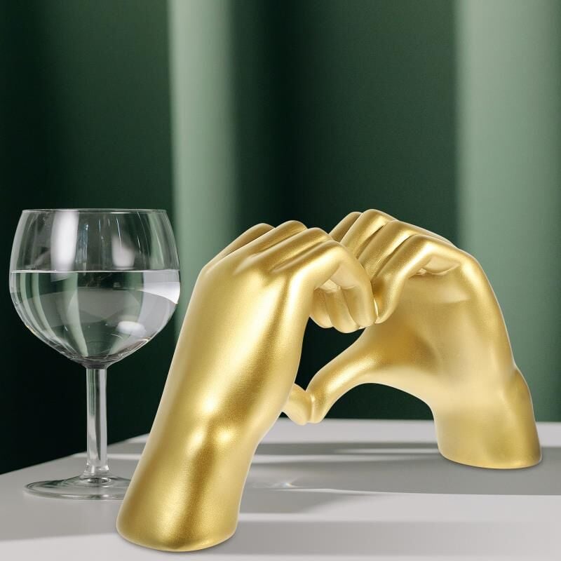 Dekoratif Modern İskandinav Tarz Kalp El Heykel Ev Dekorasyon Aşk Sevgili Hediye