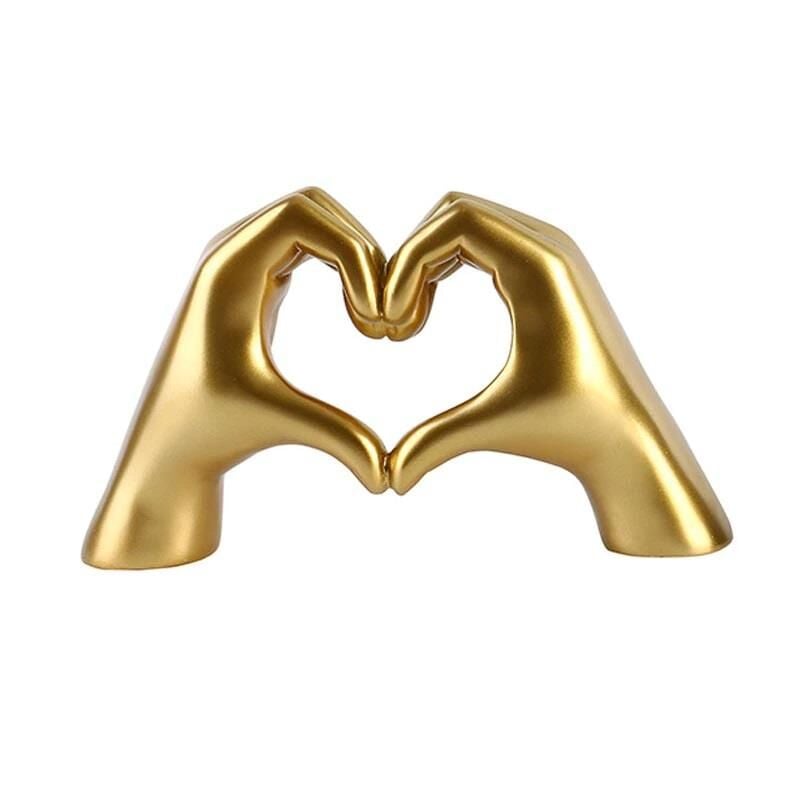 Dekoratif Modern İskandinav Tarz Kalp El Heykel Ev Dekorasyon Aşk Sevgili Hediye