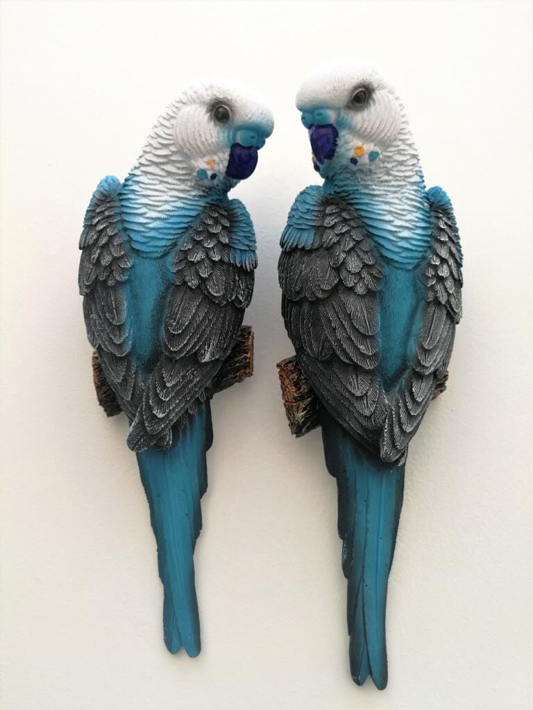 Dekoratif İkili Muhabbet Kuşu Duvar Süsü