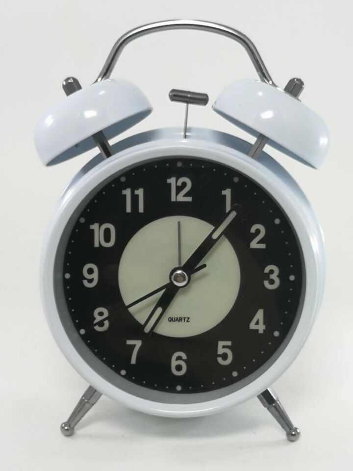 Fosforlu ve Işıklı Çalar Saat Ev Ofis Aksesuar Nostaljik Masa Saati