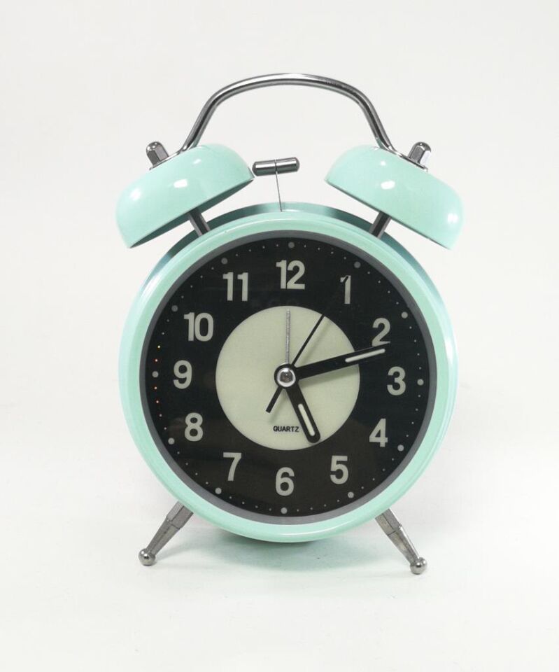 Fosforlu ve Işıklı Çalar Saat Ev Ofis Aksesuar Nostaljik Masa Saati