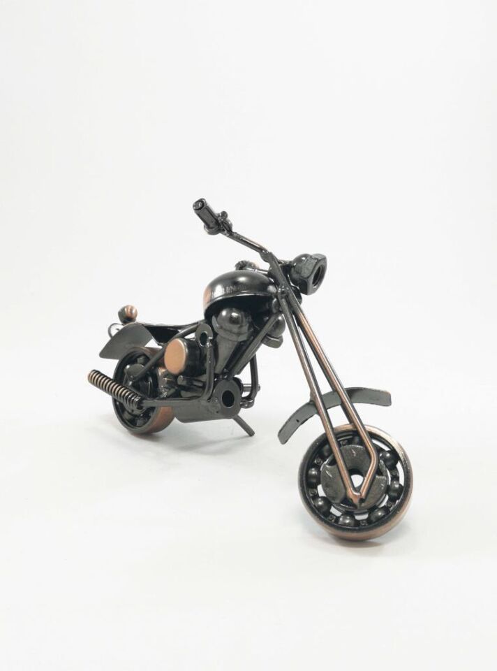 Metal Retro Motosiklet Modeli El Yapımı Dekor Biblo MO341