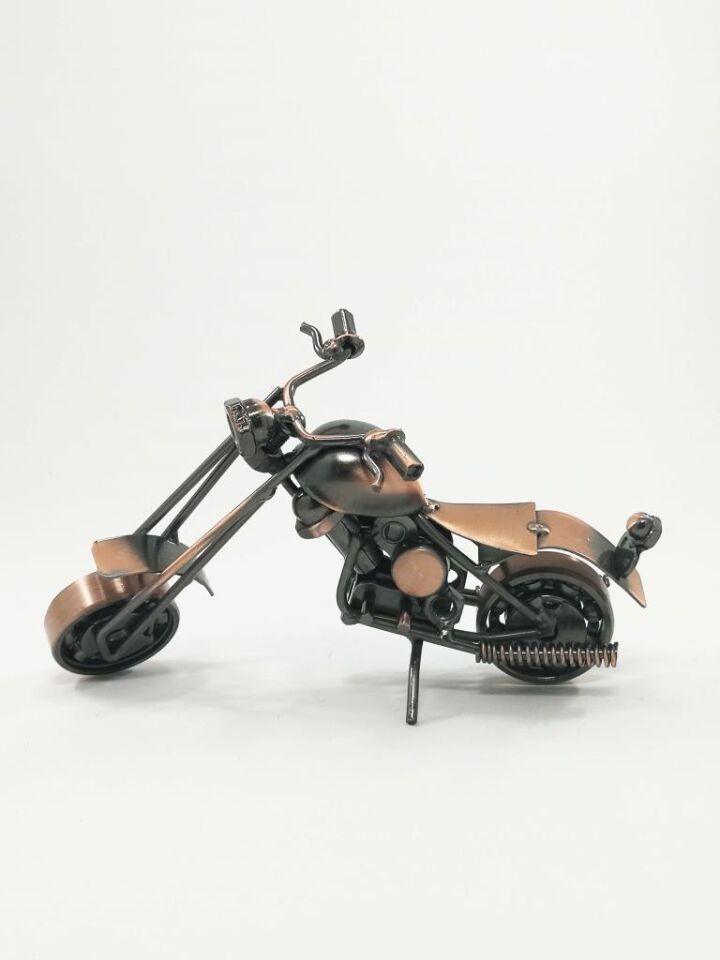 Metal Retro Motosiklet Modeli El Yapımı Dekor Biblo MO341