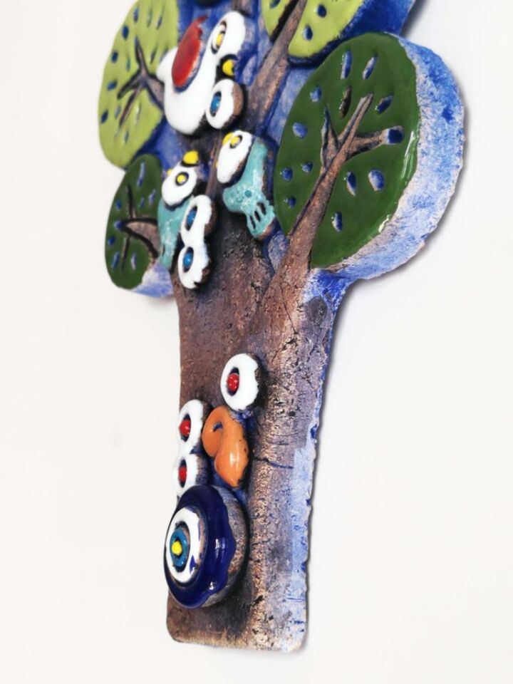 Özel Tasarım Ağaç Nazarlık Seramik Duvar Süsü