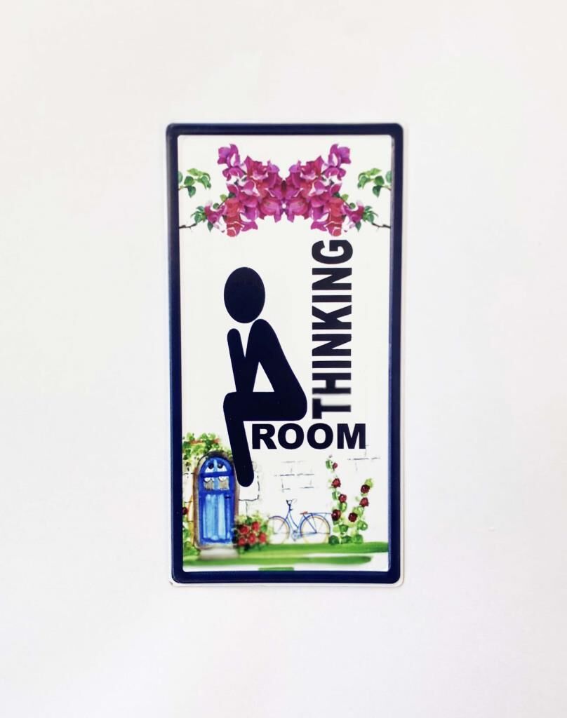 Metal Thinking Room Erkek Tabela Wc Kapı Önü Aksesuar Metal Plaka