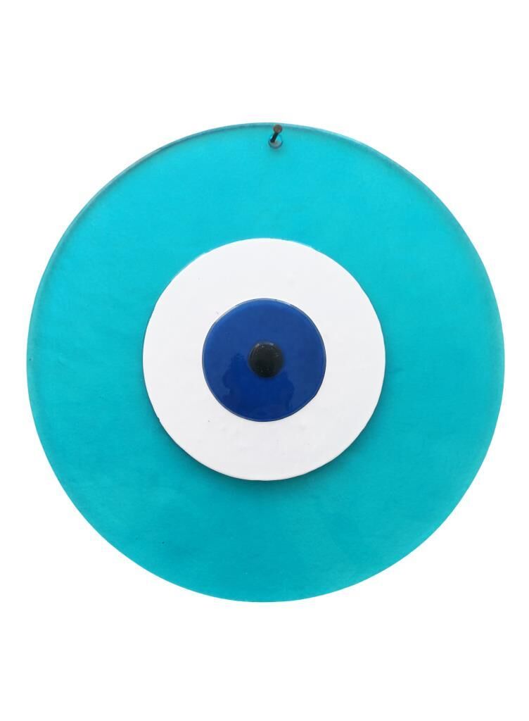 Dev Cam Nazarlık Nazar Boncuğu Lüks Kalite 30cm Çap El Işi Dekoratif Duvar Süsü