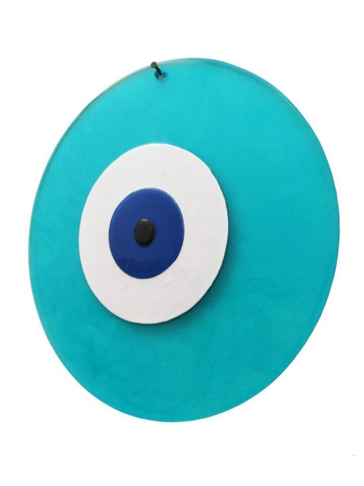 Dev Cam Nazarlık Nazar Boncuğu Lüks Kalite 30cm Çap El Işi Dekoratif Duvar Süsü Kırmızı