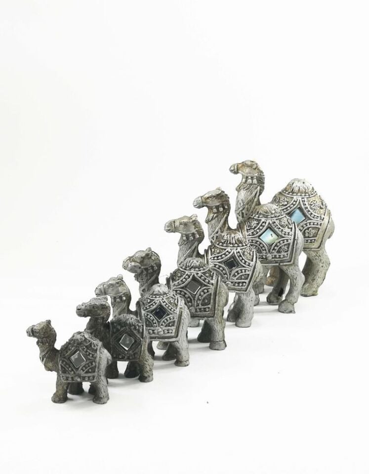 Dekoratif Yedili Deve Biblo Kervan