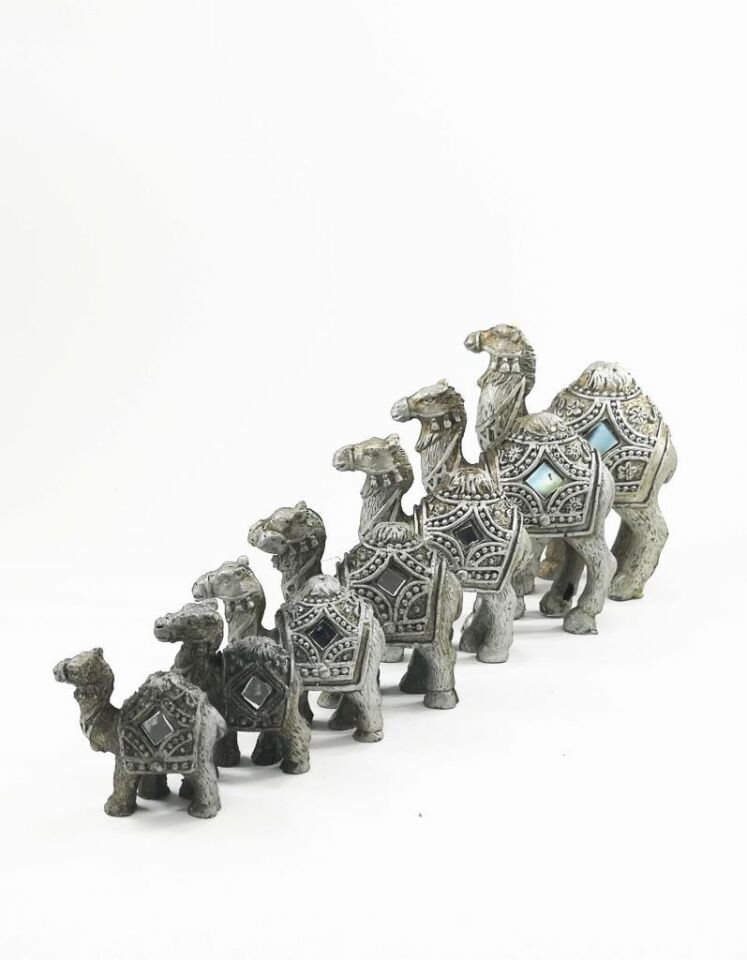 Dekoratif Yedili Deve Biblo Kervan