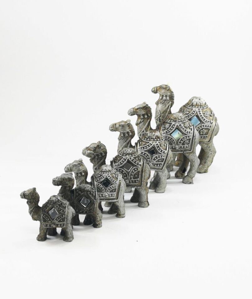 Dekoratif Yedili Deve Biblo Kervan