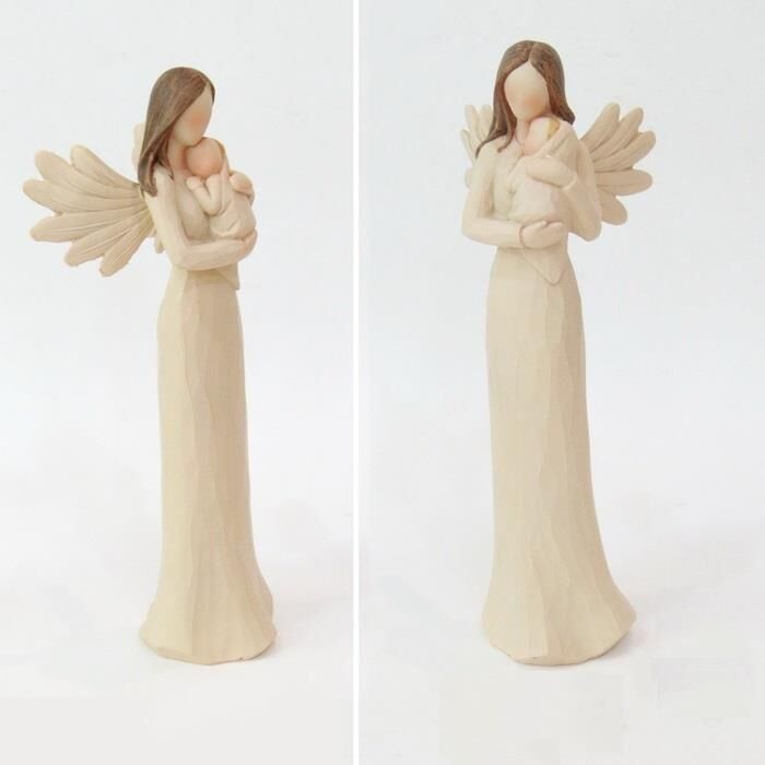 Anne ve Bebek Melek Biblo Büyük Boy Dekor