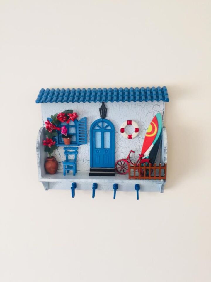 Ev Anahtarlık Duvar Ahşap Anahtar Askısı