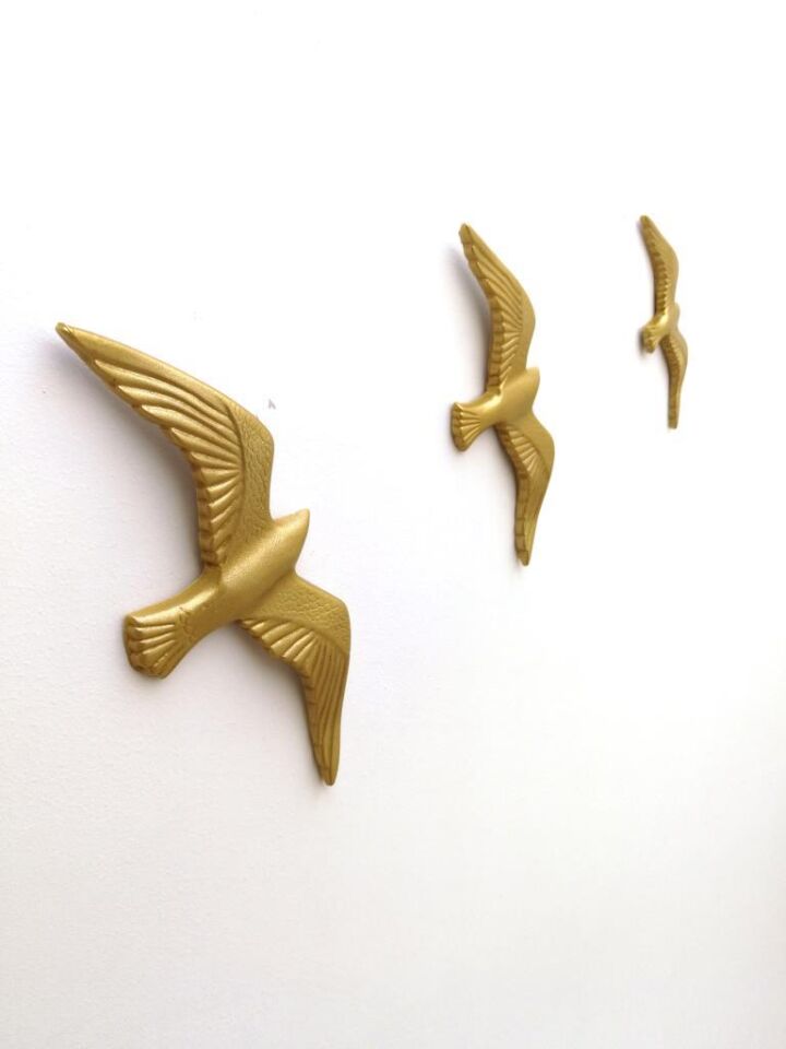 Dekoratif Üçlü Kuş Martı Duvar Süsü Ev Dekoru