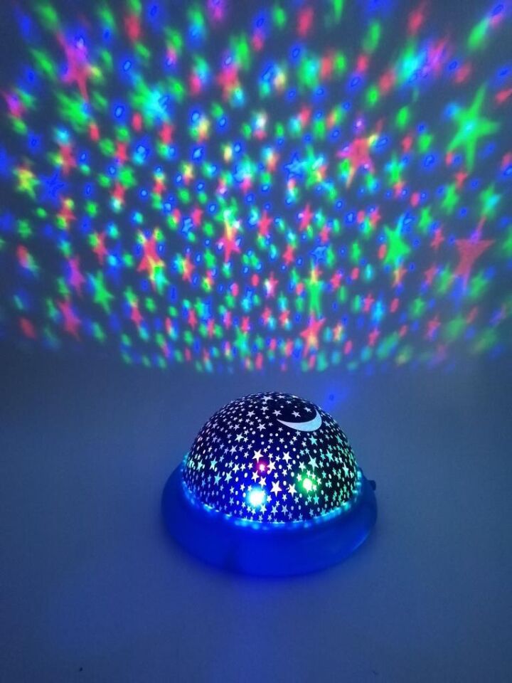 Renkli Yıldızlı Gökyüzü Projeksiyon Gece Lambası Masa Lambası Gökyüzü Ay Yıldız Lamba