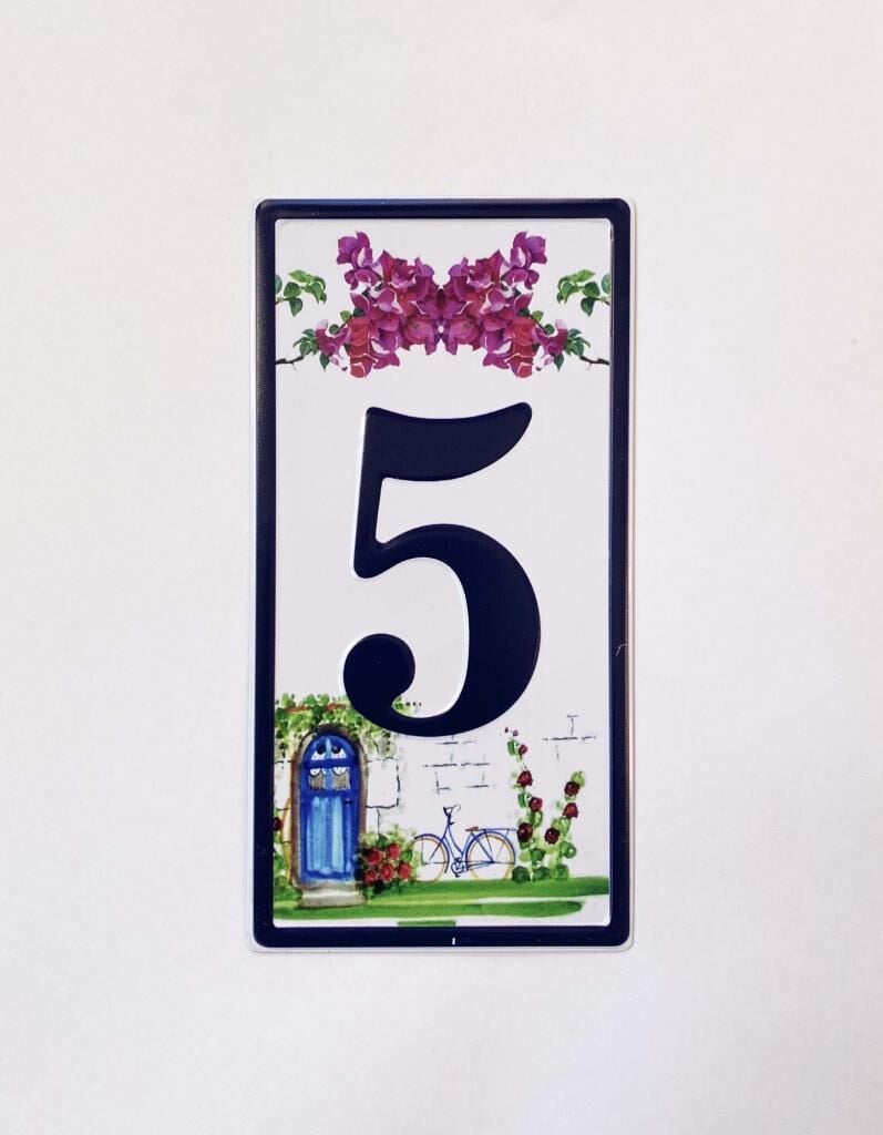 Metal 5 Kapı Numarası Kapı Önü Aksesuar Metal Plaka