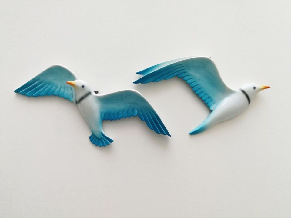 Dekoratif İkili Martı Çifti Duvar Süsü Kuş Ev Dekoru