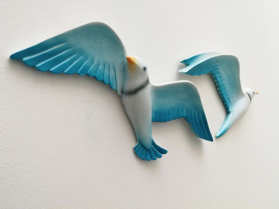 Dekoratif İkili Martı Çifti Duvar Süsü Kuş Ev Dekoru